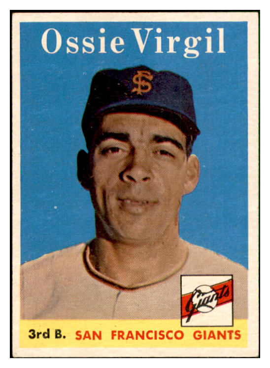 1958 Topps Baseball #107 Ozzie Virgil Giants EX-MT 535648