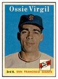 1958 Topps Baseball #107 Ozzie Virgil Giants EX-MT 535649
