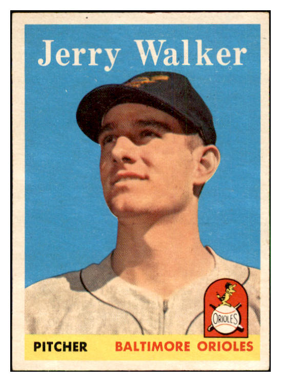 1958 Topps Baseball #113 Jerry Walker Orioles EX-MT 535656