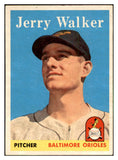 1958 Topps Baseball #113 Jerry Walker Orioles EX-MT 535656