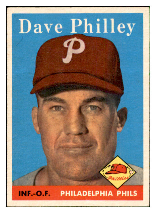 1958 Topps Baseball #116 Dave Philley Phillies EX-MT 535659