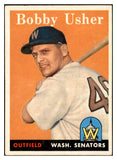 1958 Topps Baseball #124 Bobby Usher Senators EX-MT 535669