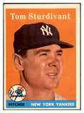 1958 Topps Baseball #127 Tom Sturdivant Yankees EX-MT 535673