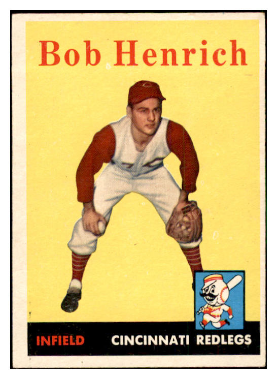 1958 Topps Baseball #131 Bob Henrich Reds EX-MT 535676