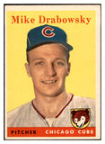 1958 Topps Baseball #135 Moe Drabowsky Cubs EX-MT 535680