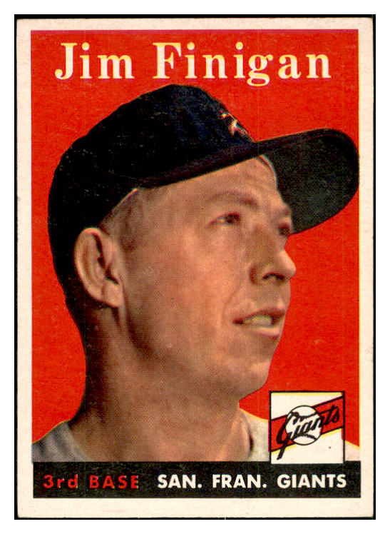 1958 Topps Baseball #136 Jim Finigan Giants EX-MT 535682