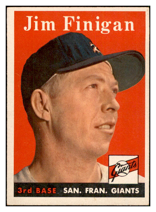 1958 Topps Baseball #136 Jim Finigan Giants EX-MT 535683