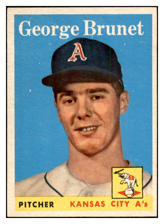 1958 Topps Baseball #139 George Brunet A's EX-MT 535687