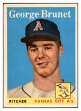 1958 Topps Baseball #139 George Brunet A's EX-MT 535687