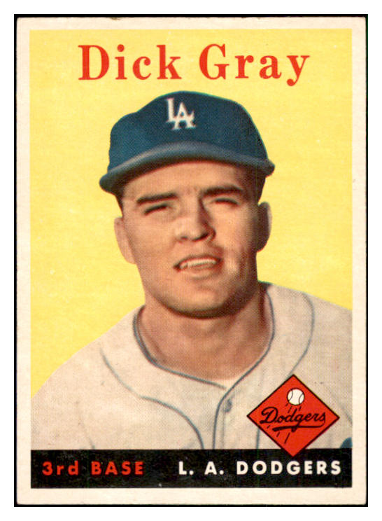 1958 Topps Baseball #146 Dick Gray Dodgers EX-MT 535694