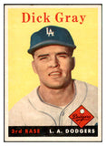 1958 Topps Baseball #146 Dick Gray Dodgers EX-MT 535694