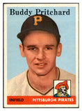 1958 Topps Baseball #151 Buddy Pritchard Pirates EX-MT 535699