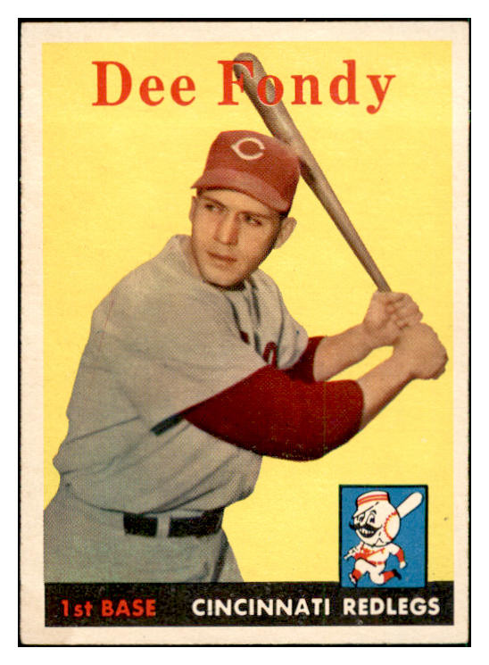 1958 Topps Baseball #157 Dee Fondy Reds EX-MT 535709