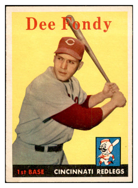 1958 Topps Baseball #157 Dee Fondy Reds EX-MT 535709