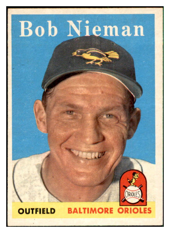 1958 Topps Baseball #165 Bob Nieman Orioles EX-MT 535717