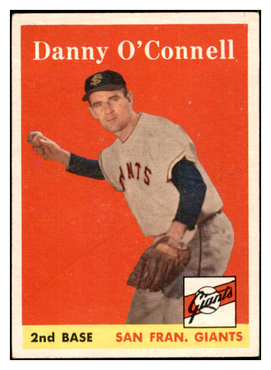 1958 Topps Baseball #166 Danny O'Connell Giants EX-MT 535719
