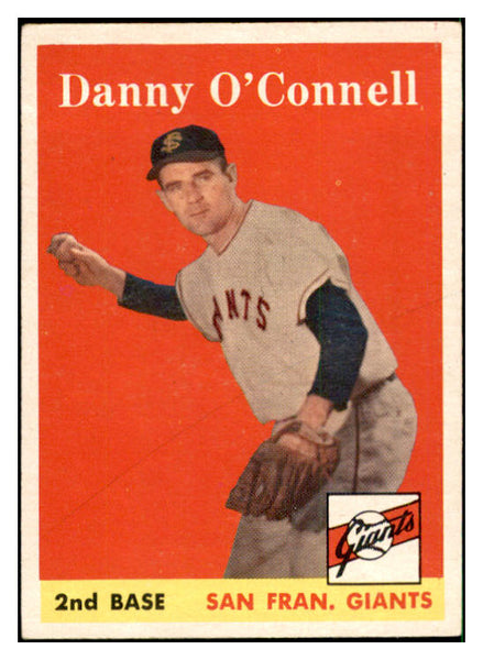 1958 Topps Baseball #166 Danny O'Connell Giants EX-MT 535719