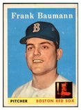 1958 Topps Baseball #167 Frank Baumann Red Sox EX-MT 535720