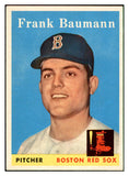 1958 Topps Baseball #167 Frank Baumann Red Sox EX-MT 535721