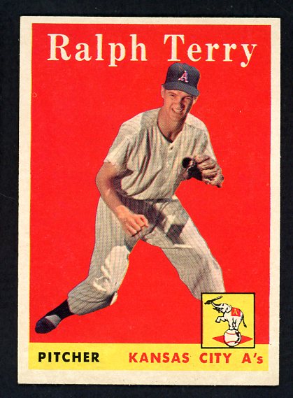 1958 Topps Baseball #169 Ralph Terry A's EX-MT 535724