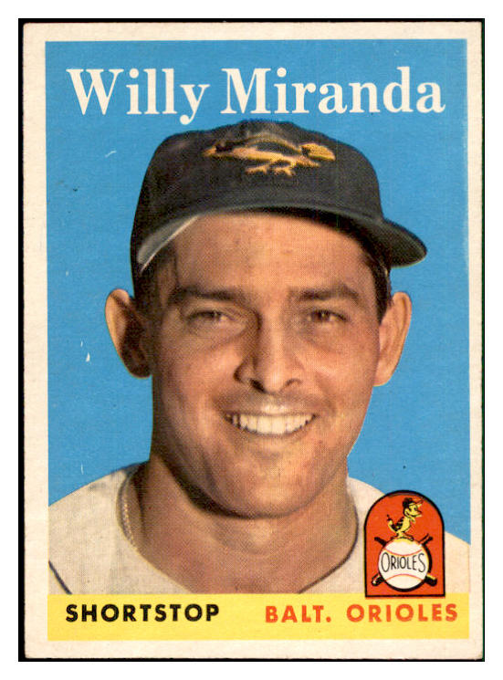 1958 Topps Baseball #179 Willie Miranda Orioles EX-MT 535735