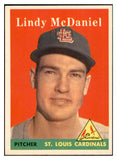 1958 Topps Baseball #180 Lindy McDaniel Cardinals EX-MT 535736