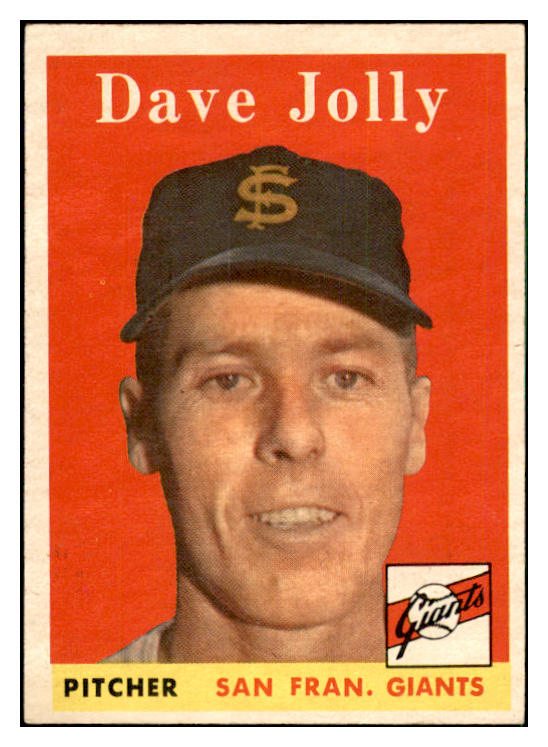 1958 Topps Baseball #183 Dave Jolly Giants EX-MT 535741