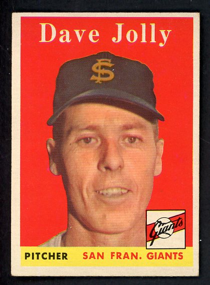 1958 Topps Baseball #183 Dave Jolly Giants EX-MT 535742