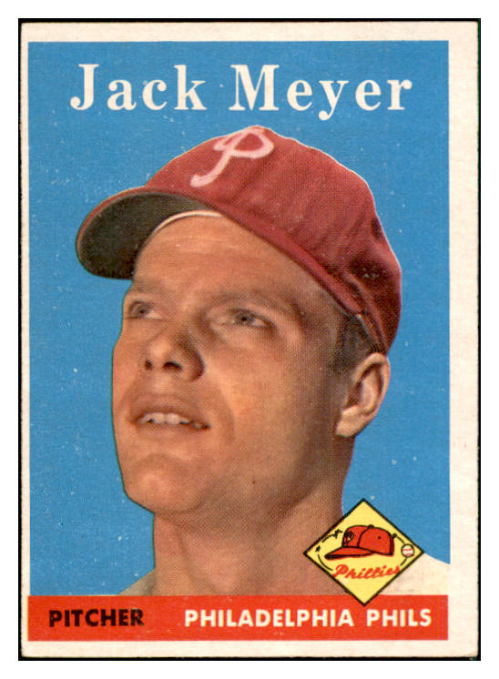 1958 Topps Baseball #186 Jack Meyer Phillies EX-MT 535747
