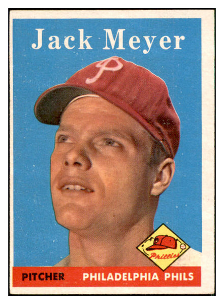 1958 Topps Baseball #186 Jack Meyer Phillies EX-MT 535747