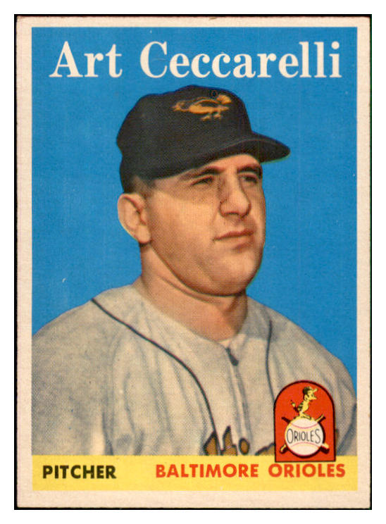 1958 Topps Baseball #191 Art Ceccarelli Orioles EX-MT 535752