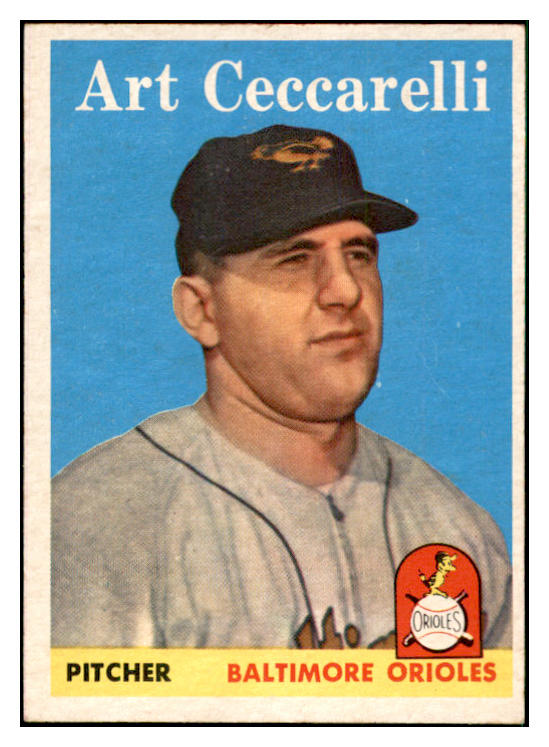 1958 Topps Baseball #191 Art Ceccarelli Orioles EX-MT 535753