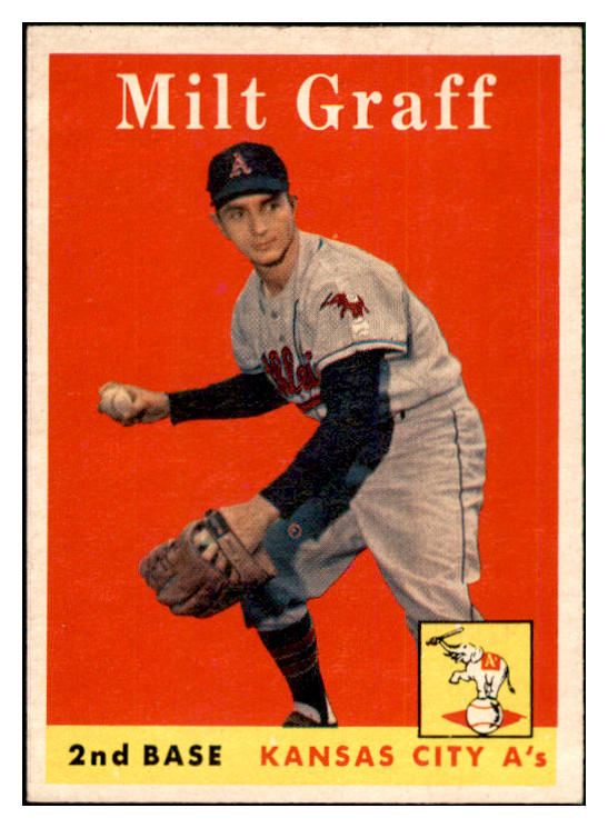 1958 Topps Baseball #192 Milt Graff A's EX-MT 535754