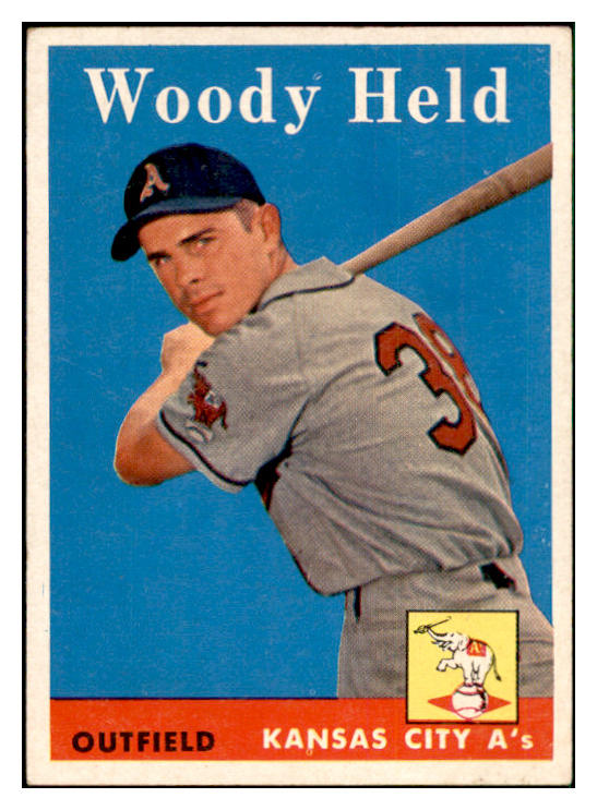 1958 Topps Baseball #202 Woodie Held A's EX-MT 535766