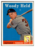 1958 Topps Baseball #202 Woodie Held A's EX-MT 535767