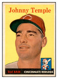 1958 Topps Baseball #205 Johnny Temple Reds EX-MT 535771