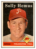 1958 Topps Baseball #207 Solly Hemus Phillies EX-MT 535774