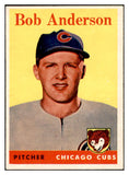1958 Topps Baseball #209 Bob Anderson Cubs EX-MT 535779