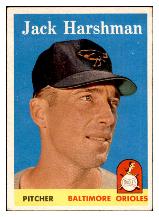 1958 Topps Baseball #217 Jack Harshman Orioles EX-MT 535786