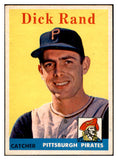 1958 Topps Baseball #218 Dick Rand Pirates EX-MT 535789