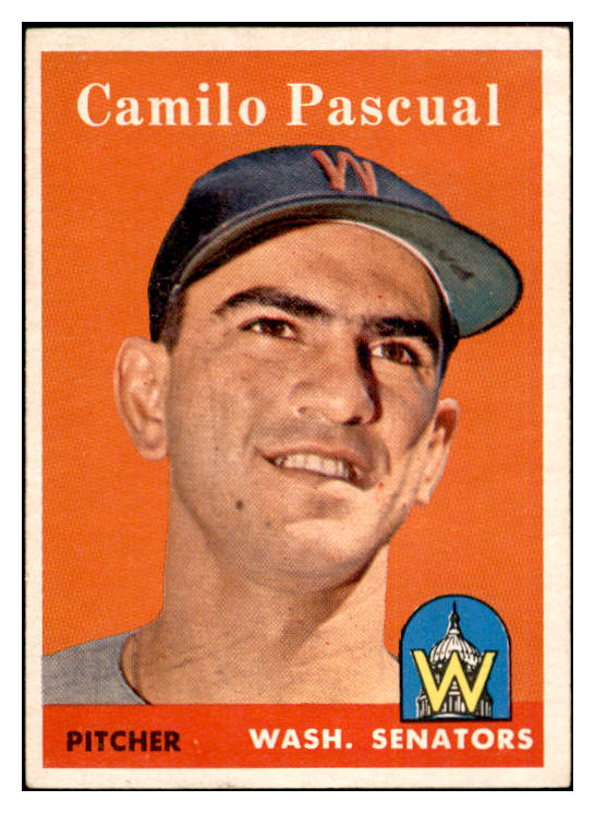 1958 Topps Baseball #219 Camilo Pascual Senators EX-MT 535790