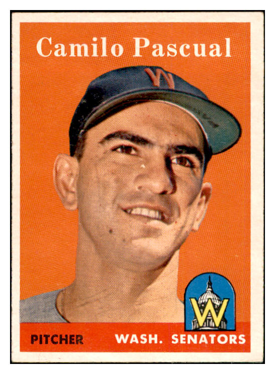 1958 Topps Baseball #219 Camilo Pascual Senators EX-MT 535791
