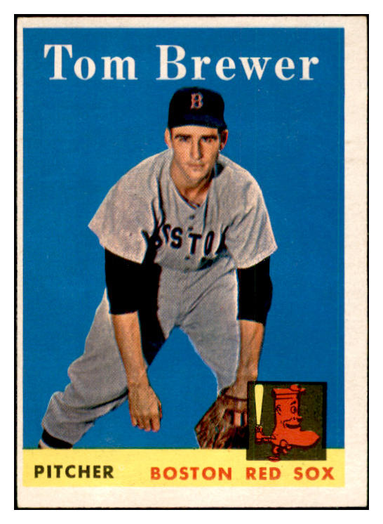 1958 Topps Baseball #220 Tom Brewer Red Sox EX-MT 535792