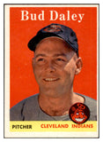 1958 Topps Baseball #222 Bud Daley Indians EX-MT 535796