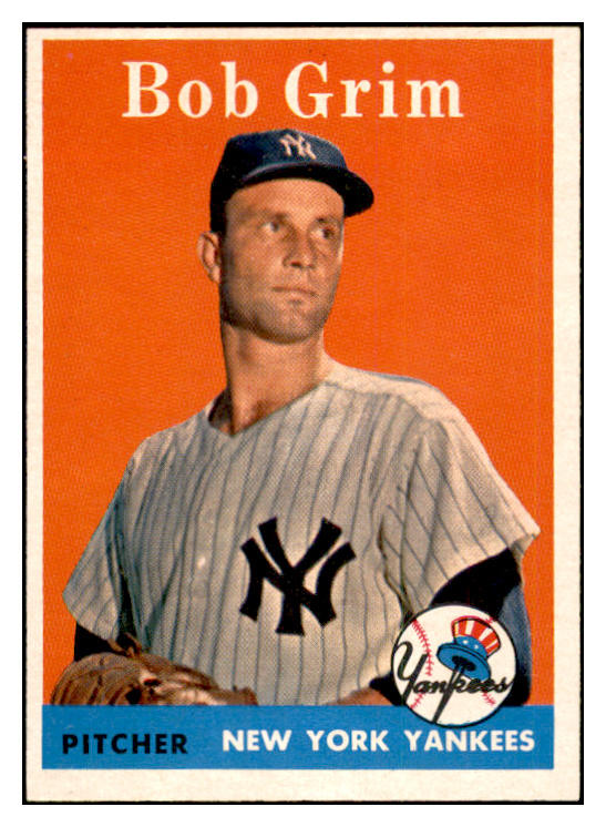 1958 Topps Baseball #224 Bob Grim Yankees EX-MT 535797