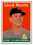 1958 Topps Baseball #231 Lloyd Merritt Cardinals EX-MT 535809