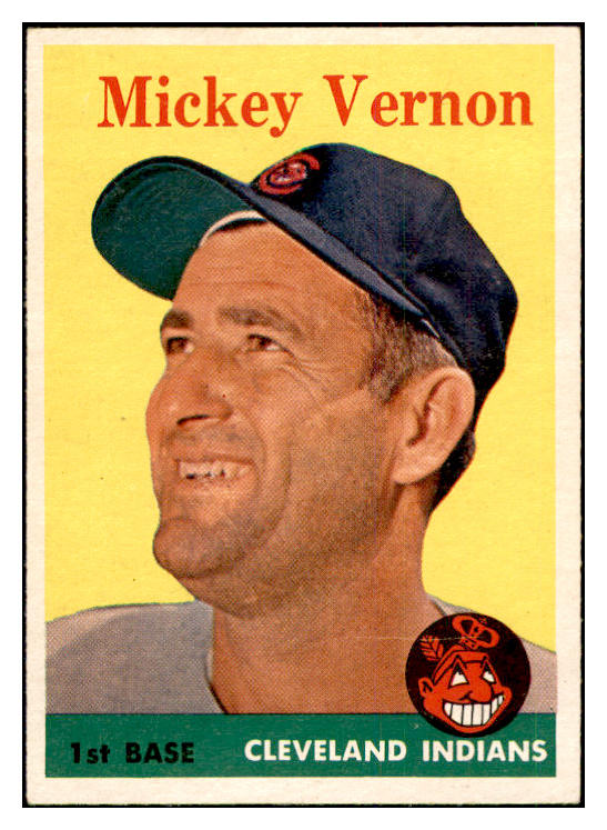 1958 Topps Baseball #233 Mickey Vernon Indians EX-MT 535812