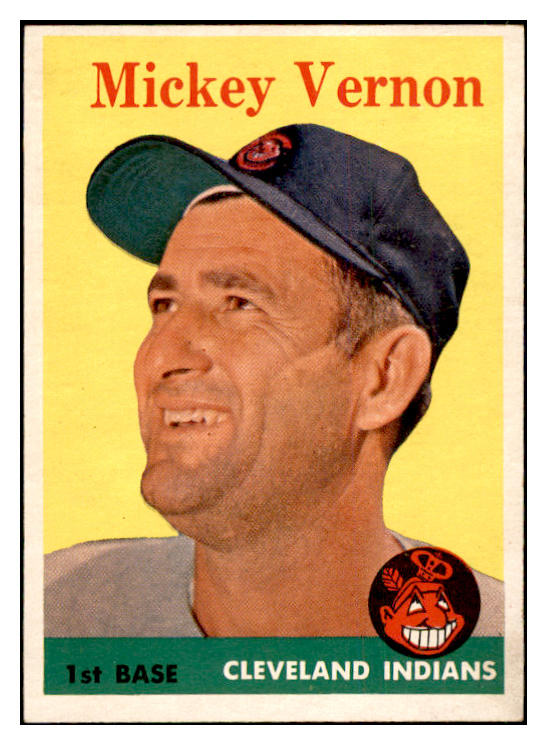 1958 Topps Baseball #233 Mickey Vernon Indians EX-MT 535813