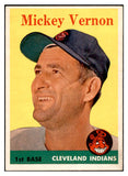 1958 Topps Baseball #233 Mickey Vernon Indians EX-MT 535813