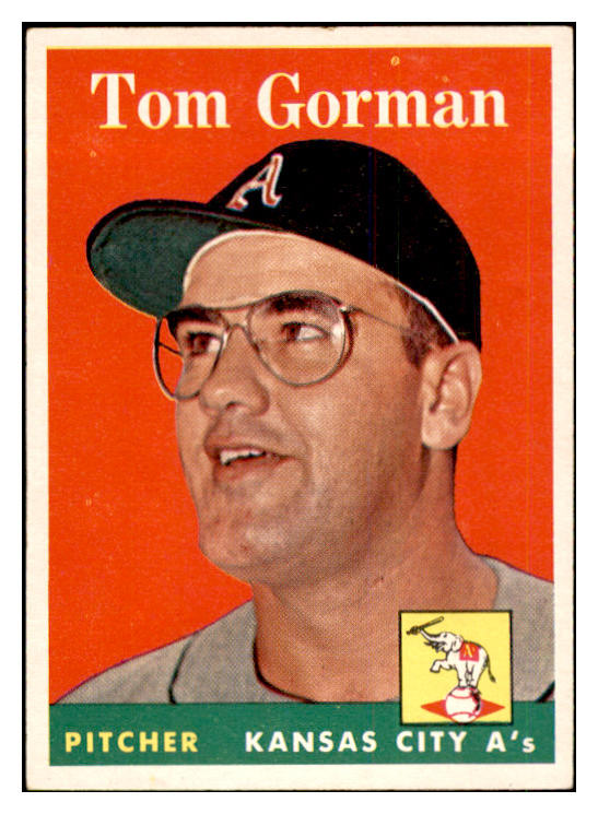 1958 Topps Baseball #235 Tom Gorman A's EX-MT 535816